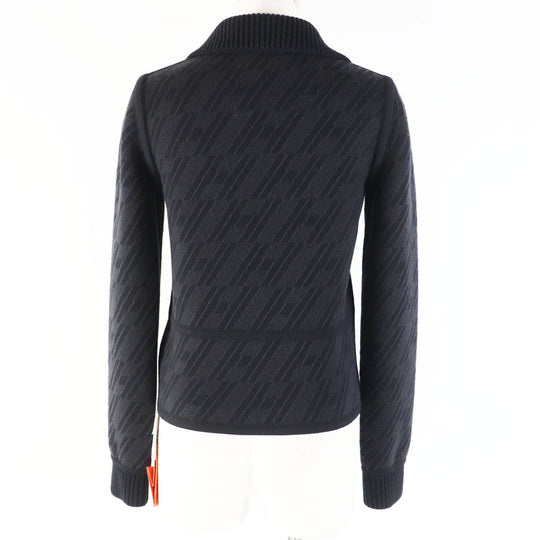 HERMES Blouson 3H2204D2 Main: 88% wool, Main: 10% cashmere, Main: 2% polyurethane, Part: 88% wool, Part: 10% cashmere Black Grey/Black Women 34 Used Authentic