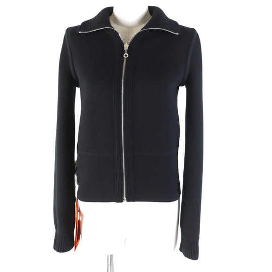 HERMES Blouson 3H2204D2 Main: 88% wool, Main: 10% cashmere, Main: 2% polyurethane, Part: 88% wool, Part: 10% cashmere Black Grey/Black Women 34 Used Authentic