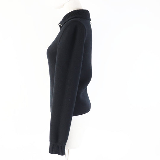 HERMES Blouson 3H2204D2 Main: 88% wool, Main: 10% cashmere, Main: 2% polyurethane, Part: 88% wool, Part: 10% cashmere Black Grey/Black Women 34 Used Authentic