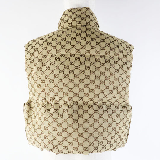 GUCCI Vest 776838 Main: 70% cotton, Main: 30% polyester, Main: 100% nylon, Filling: 100% polyester, Lining: 100% nylon beige Women XS Used Authentic