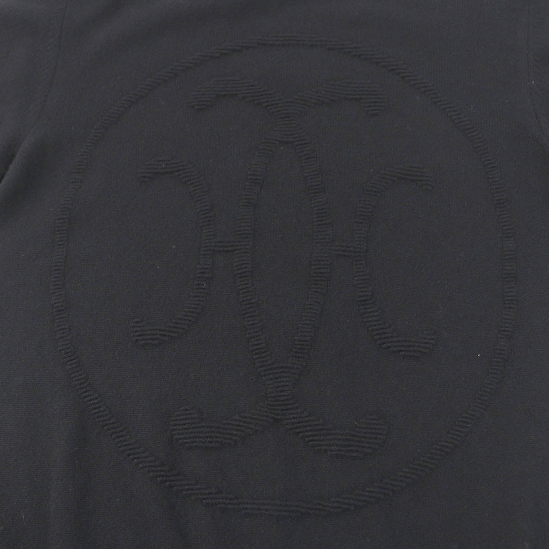 HERMES Short sleeve knit 2H2663D1 Main: 100% cashmere black Women 36 Used Authentic