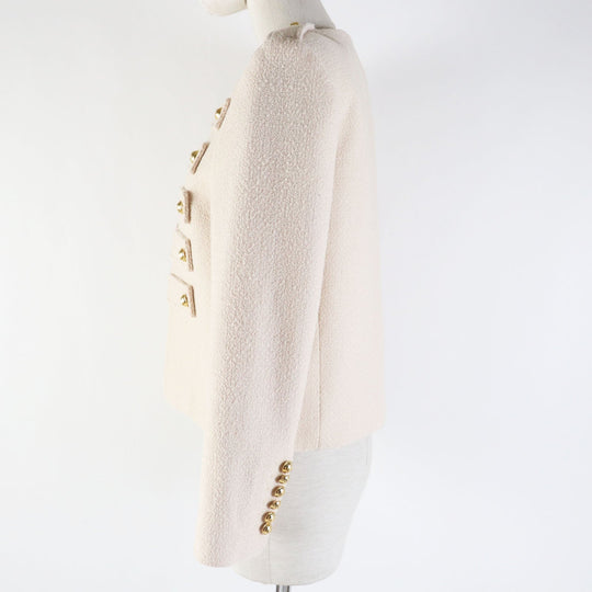 CELINE Jacket 2V51Q371R Outer: 96% wool, Outer: 4% nylon, Lining: 100% rayon light beige Eddy period Women 34 Used Authentic