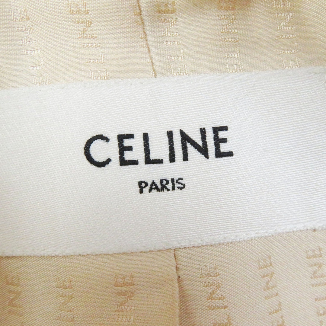 CELINE Jacket 2V51Q371R Outer: 96% wool, Outer: 4% nylon, Lining: 100% rayon light beige Eddy period Women 34 Used Authentic