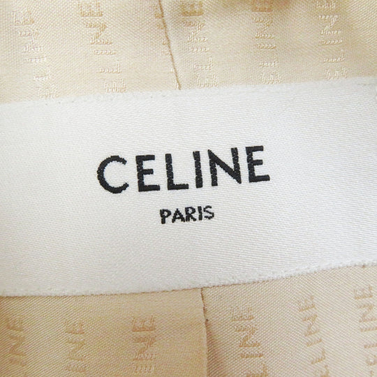 CELINE Jacket 2V51Q371R Outer: 96% wool, Outer: 4% nylon, Lining: 100% rayon light beige Eddy period Women 34 Used Authentic
