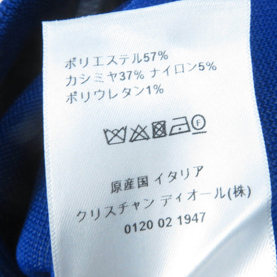 Christian Dior Jacket 224V50AM110 Main: 57% polyester, 37% cashmere, 5% nylon, 1% polyurethane Blue Ivory VIBE Women 38 Used Authentic