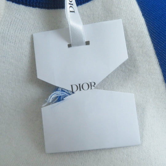 Christian Dior Jacket 224V50AM110 Main: 57% polyester, 37% cashmere, 5% nylon, 1% polyurethane Blue Ivory VIBE Women 38 Used Authentic