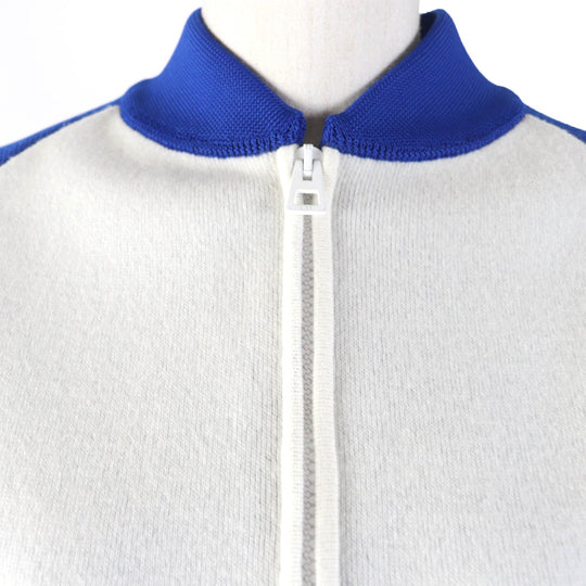 Christian Dior Jacket 224V50AM110 Main: 57% polyester, 37% cashmere, 5% nylon, 1% polyurethane Blue Ivory VIBE Women 38 Used Authentic