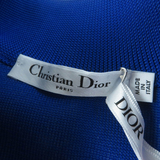 Christian Dior Jacket 224V50AM110 Main: 57% polyester, 37% cashmere, 5% nylon, 1% polyurethane Blue Ivory VIBE Women 38 Used Authentic