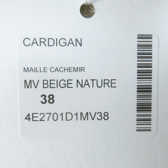HERMES cardigan 4E2701D1 Main: 100% cashmere beige Women 38 Used Authentic
