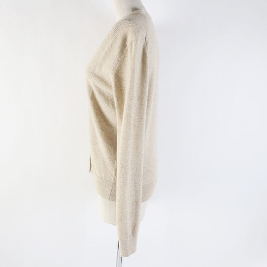 HERMES cardigan 4E2701D1 Main: 100% cashmere beige Women 38 Used Authentic