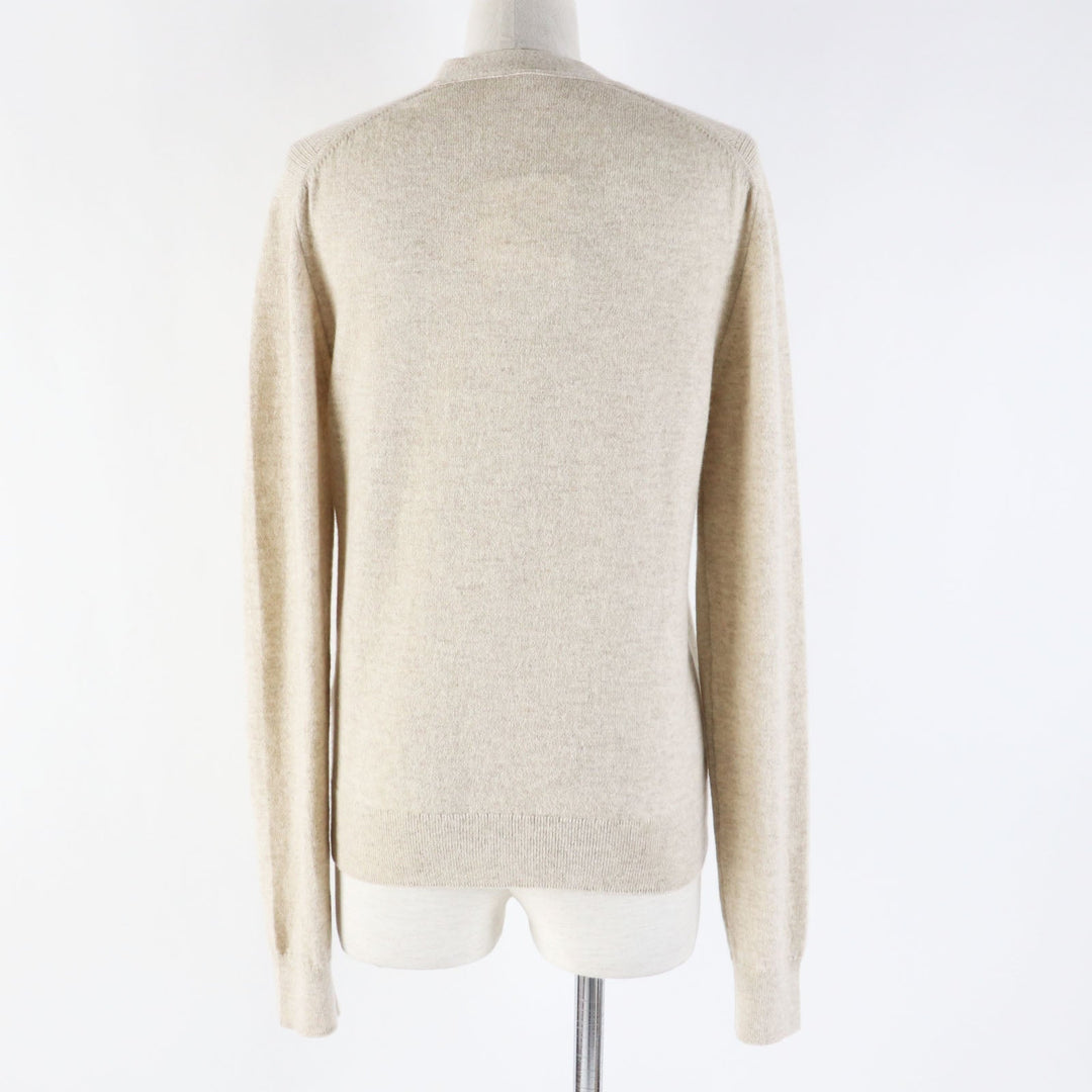 HERMES cardigan 4E2701D1 Main: 100% cashmere beige Women 38 Used Authentic