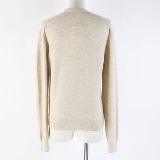 HERMES cardigan 4E2701D1 Main: 100% cashmere beige Women 38 Used Authentic