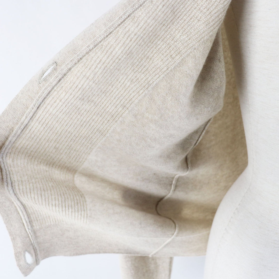 HERMES cardigan 4E2701D1 Main: 100% cashmere beige Women 38 Used Authentic