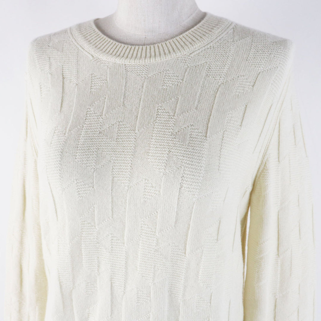 HERMES knit 4E2610D3 Main: 100% wool Ivory Women 38 Used Authentic