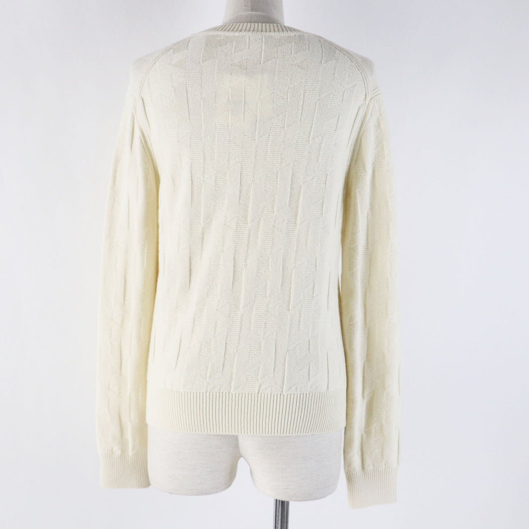 HERMES knit 4E2610D3 Main: 100% wool Ivory Women 38 Used Authentic