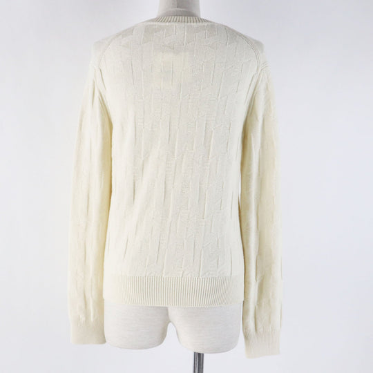 HERMES knit 4E2610D3 Main: 100% wool Ivory Women 38 Used Authentic