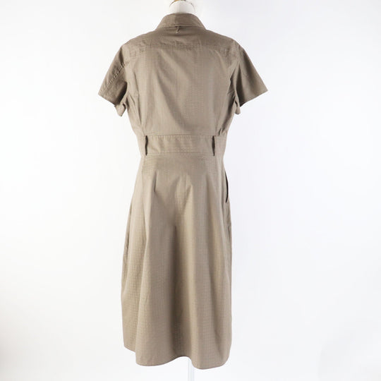 HERMES one piece 3H0544DH Main: 100% cotton Brown type Women 40 Used Authentic