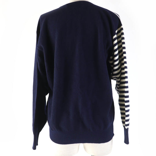 BALLANTYNE knit pure cashmere Navy Women 40 Used Authentic