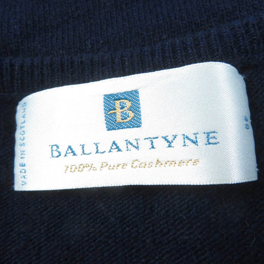 BALLANTYNE knit pure cashmere Navy Women 40 Used Authentic