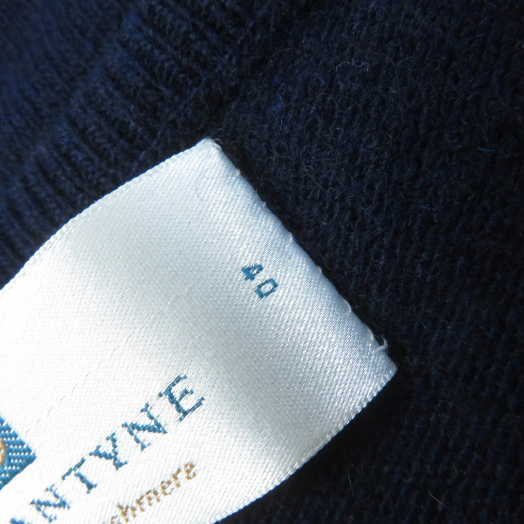 BALLANTYNE knit pure cashmere Navy Women 40 Used Authentic