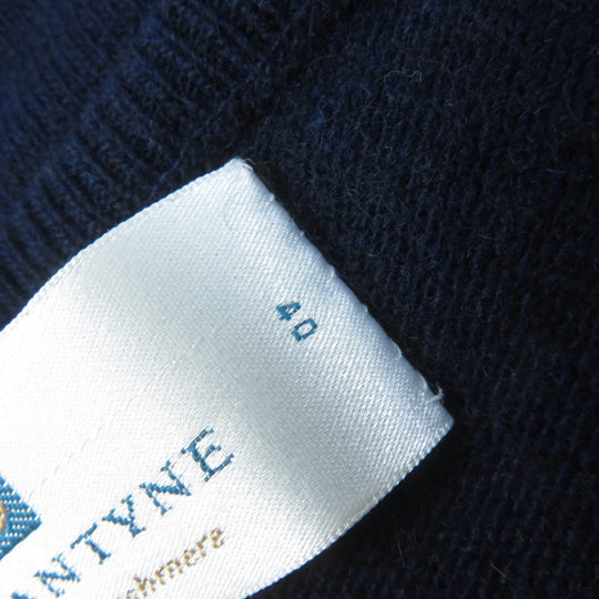 BALLANTYNE knit pure cashmere Navy Women 40 Used Authentic