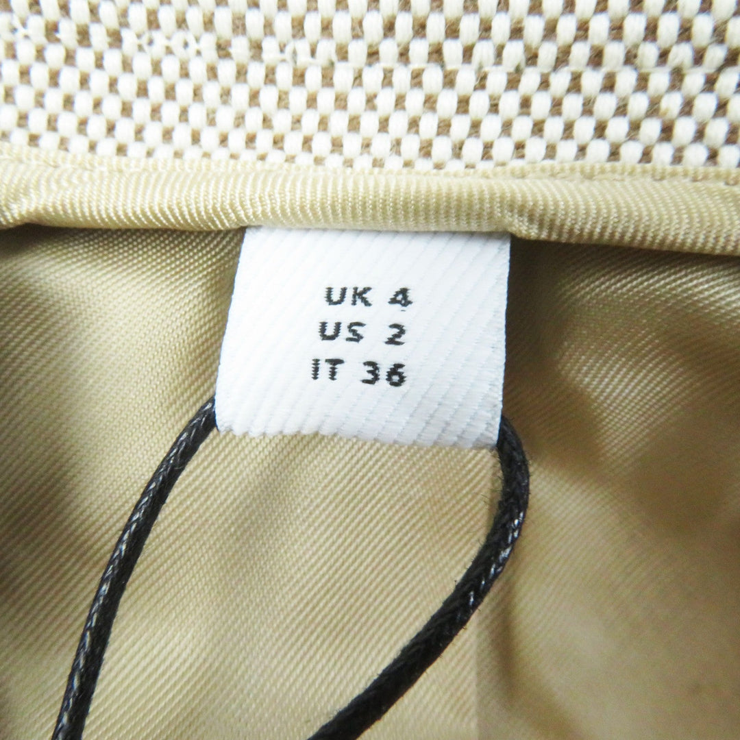 BURBERRY skirt Outer material: 100% cotton, Lining: 100% cupra, Leather part: cowhide Beige brown Women 36 Used Authentic