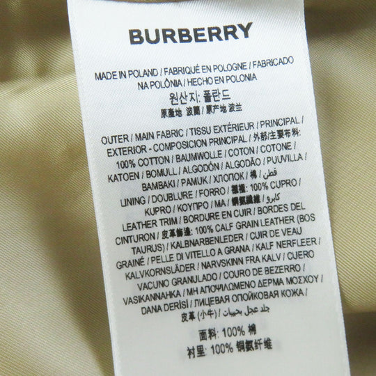BURBERRY skirt Outer material: 100% cotton, Lining: 100% cupra, Leather part: cowhide Beige brown Women 36 Used Authentic