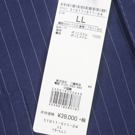 BLACK LABELCRESTBRIDGE tailored jacket 51D11-511-24 Outer: 100% polyester, Lining: polyester Navy mens XL Used Authentic