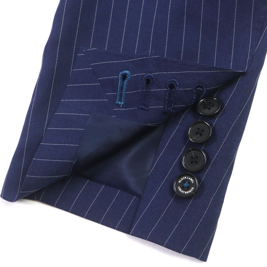 BLACK LABELCRESTBRIDGE tailored jacket 51D11-511-24 Outer: 100% polyester, Lining: polyester Navy mens XL Used Authentic
