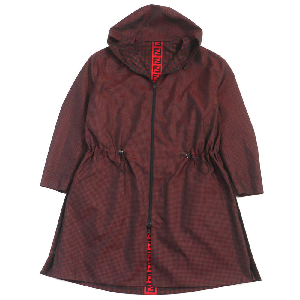 FENDI coat FAA864 Outer: 100% polyester, Lining: polyester Red black mens 48 Used Authentic