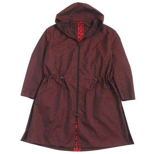 FENDI coat FAA864 Outer: 100% polyester, Lining: polyester Red black mens 48 Used Authentic
