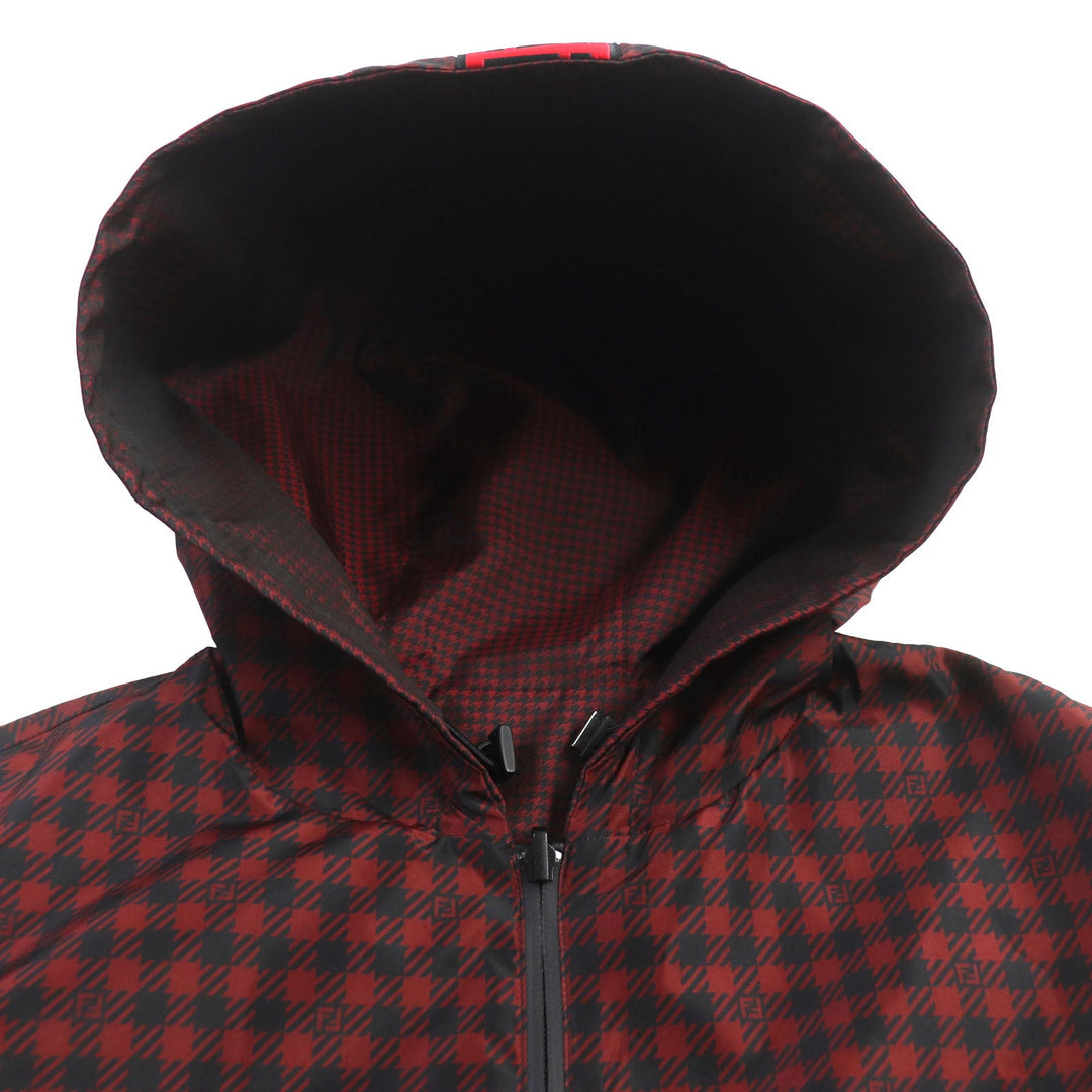FENDI coat FAA864 Outer: 100% polyester, Lining: polyester Red black mens 48 Used Authentic