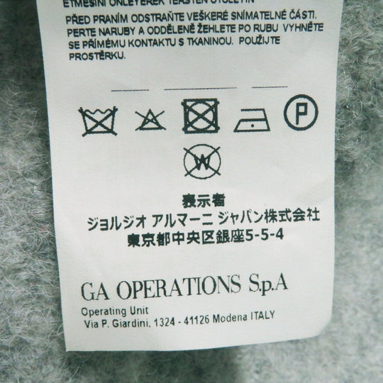 EMPORIO ARMANI coat Outer material: 57% wool, Outer material: 22% nylon, Outer material: 17% alpaca, Outer material: 4% polyurethane, Fur: 73% acrylic gray Women 40 Used Authentic