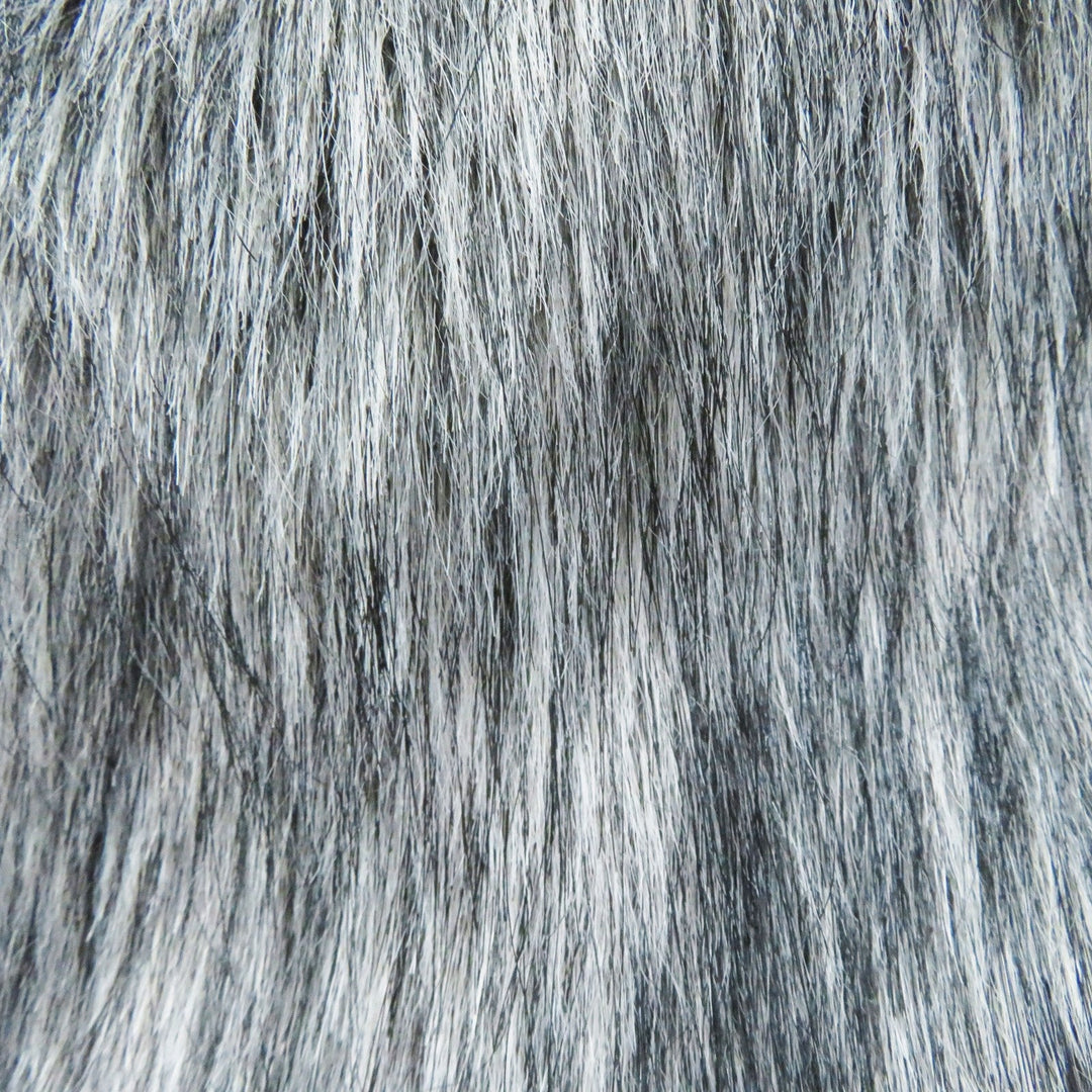 EMPORIO ARMANI coat Outer material: 57% wool, Outer material: 22% nylon, Outer material: 17% alpaca, Outer material: 4% polyurethane, Fur: 73% acrylic gray Women 40 Used Authentic
