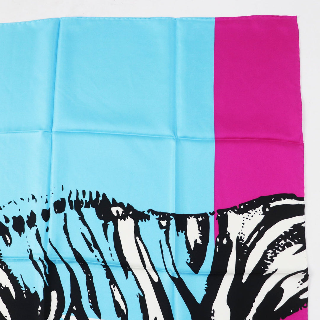 Christian Dior scarf Main: 100% silk Light blue purple D - Jungle Pop Women Used Authentic