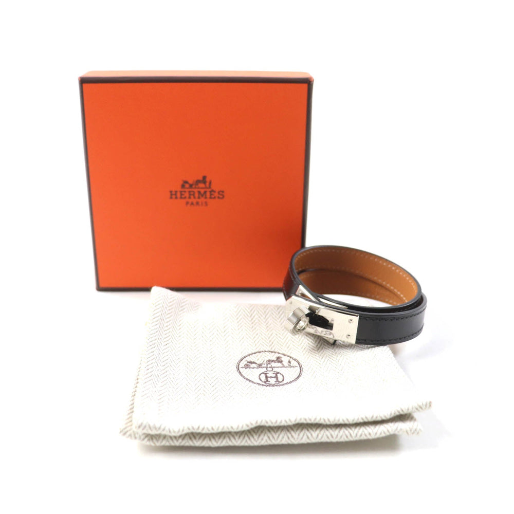 HERMES bracelet Main: Box calf black Kelly DeBultour Women Used Authentic