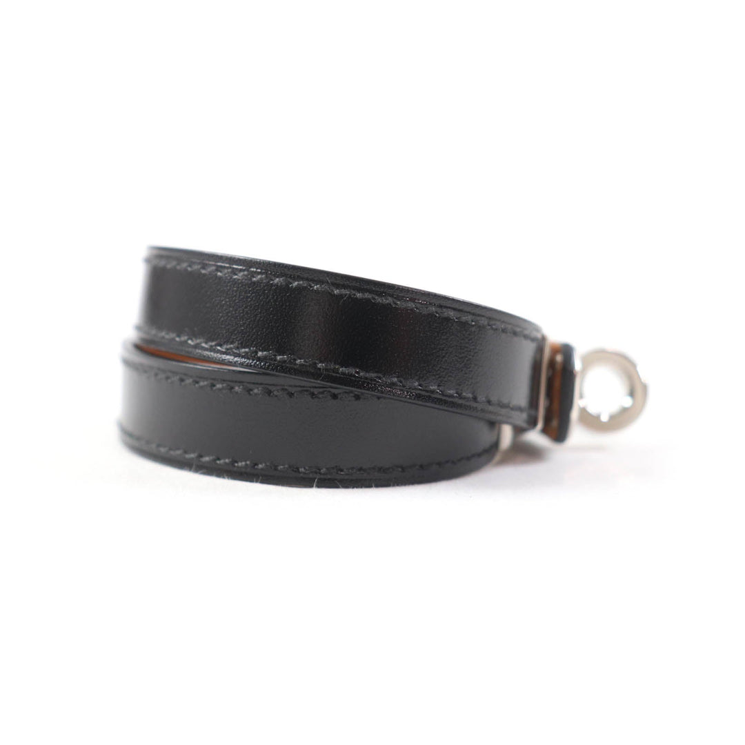 HERMES bracelet Main: Box calf black Kelly DeBultour Women Used Authentic