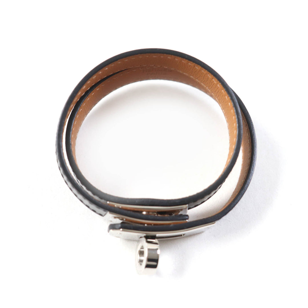 HERMES bracelet Main: Box calf black Kelly DeBultour Women Used Authentic