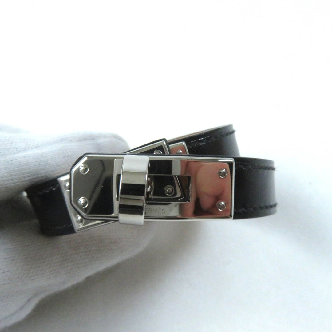 HERMES bracelet Main: Box calf black Kelly DeBultour Women Used Authentic