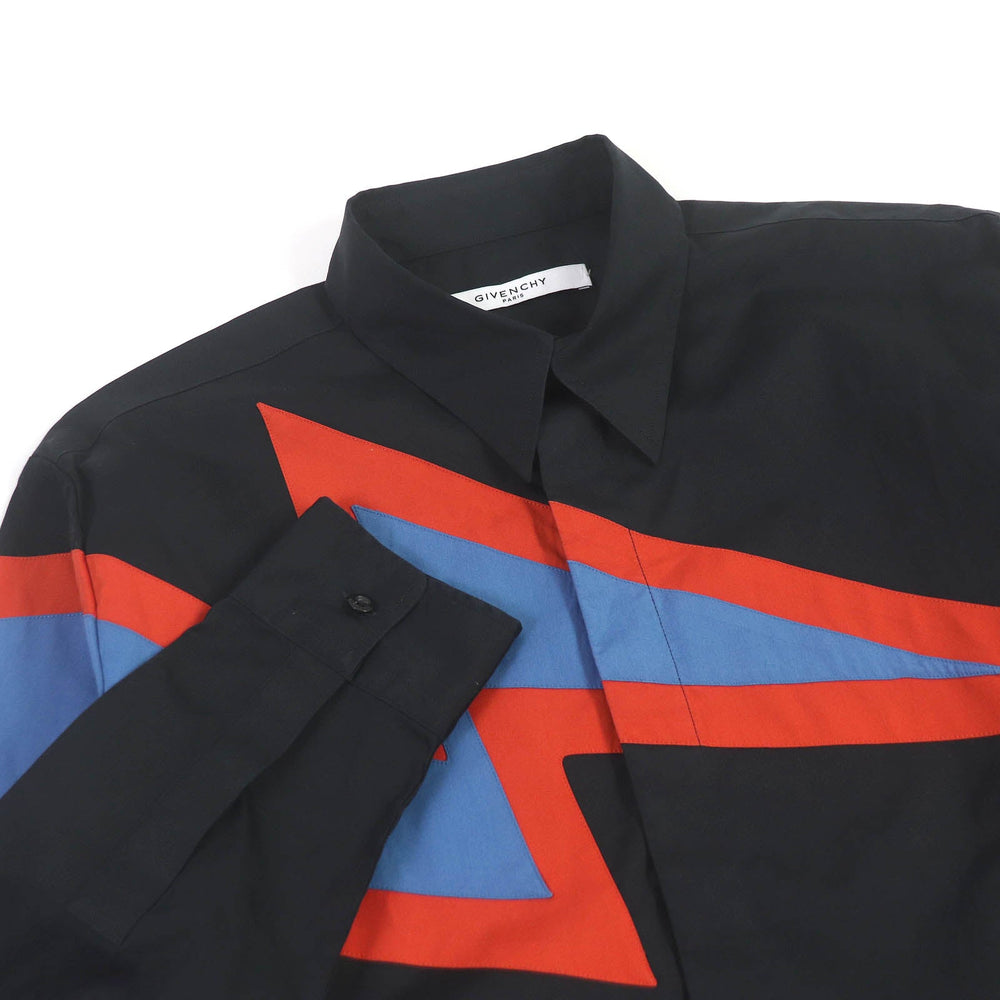 GIVENCHY Long sleeve shirt BM605E1Y39 Main: 100% cotton black mens 41 Used Authentic