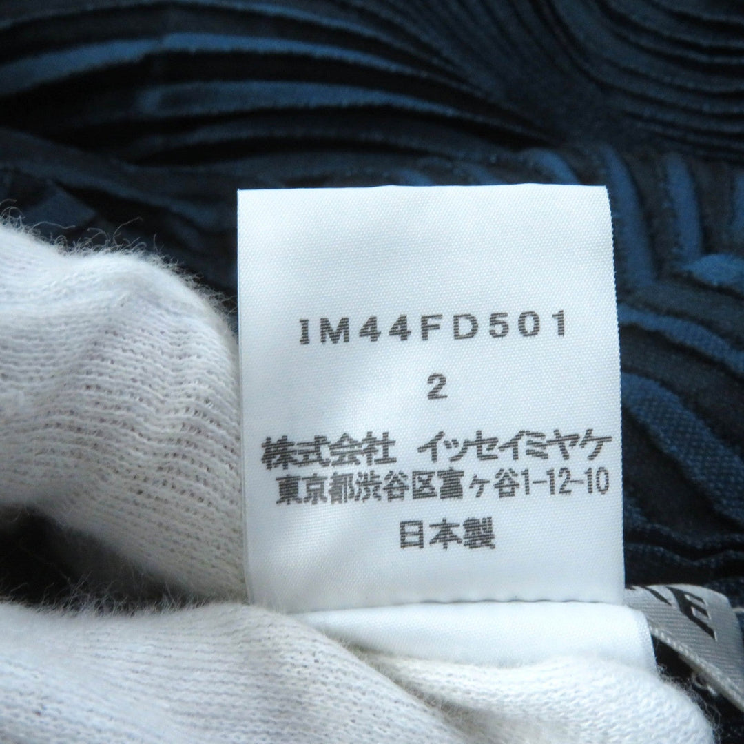 ISSEY MIYAKE cardigan IM44FD501 Main: 59% polyester, 32% triacetate, 9% polyurethane Navy type Women 2 Used Authentic