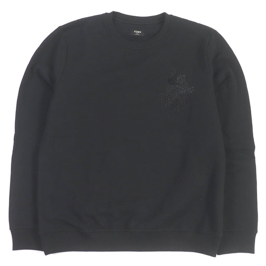 FENDI sweat FY0178 Main: 100% cotton, Part: 99% cotton, Part: 1% polyurethane black mens XL Used Authentic
