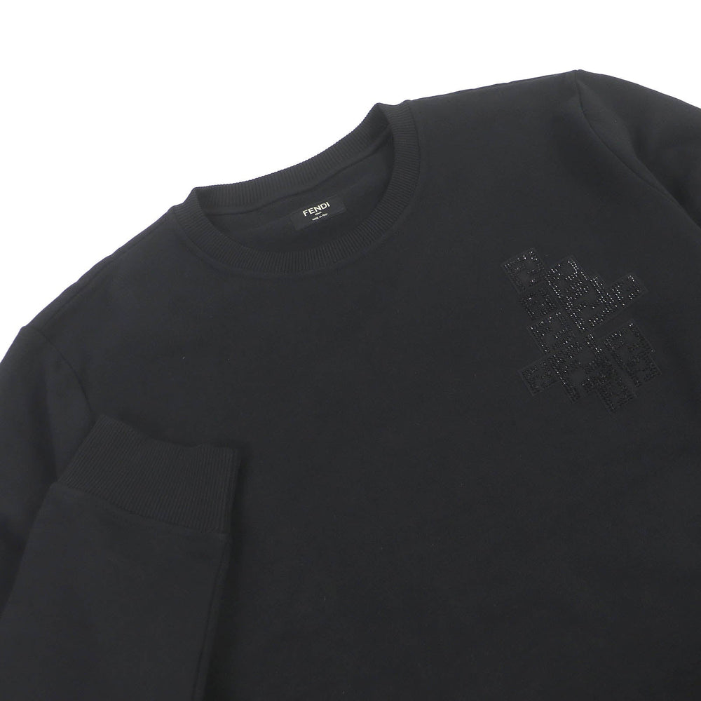 FENDI sweat FY0178 Main: 100% cotton, Part: 99% cotton, Part: 1% polyurethane black mens XL Used Authentic