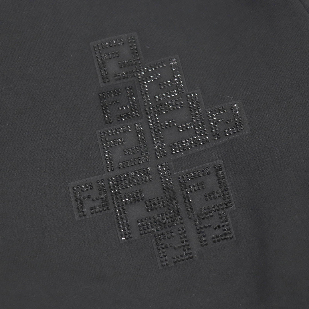 FENDI sweat FY0178 Main: 100% cotton, Part: 99% cotton, Part: 1% polyurethane black mens XL Used Authentic