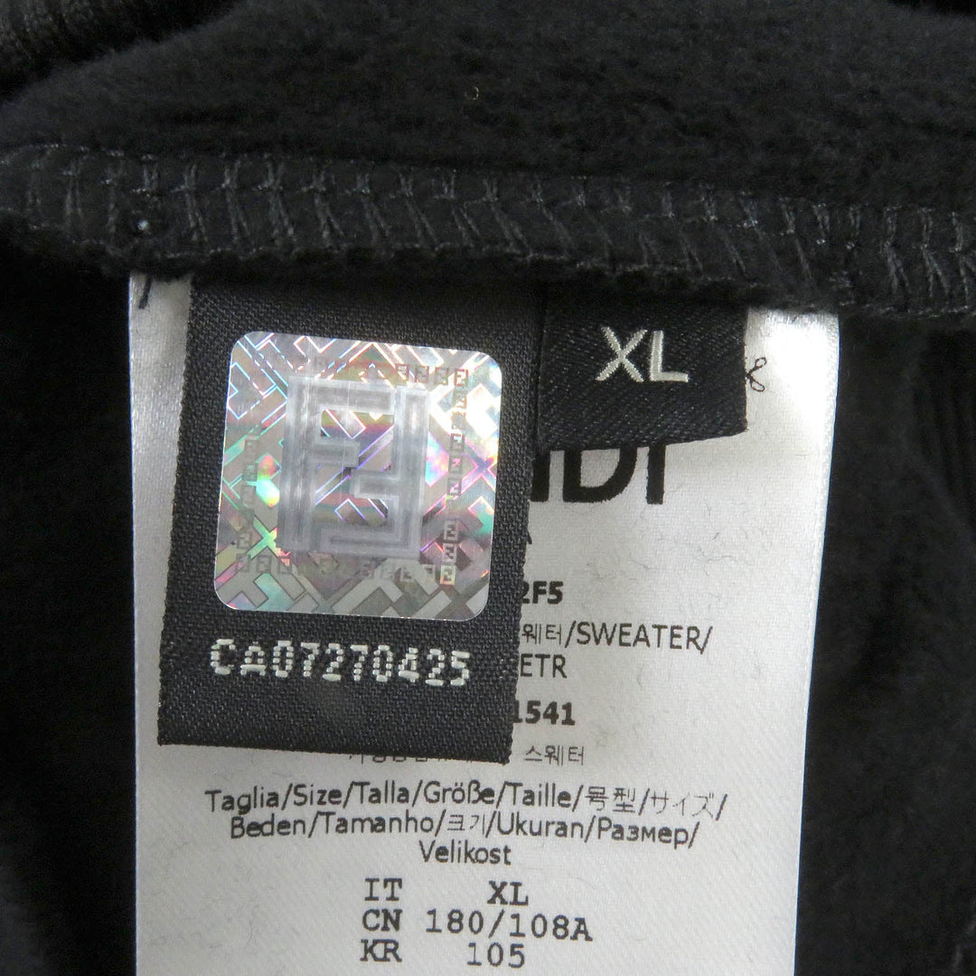FENDI sweat FY0178 Main: 100% cotton, Part: 99% cotton, Part: 1% polyurethane black mens XL Used Authentic