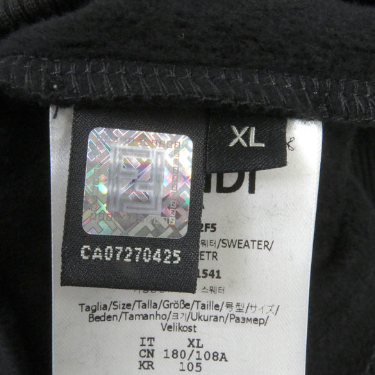 FENDI sweat FY0178 Main: 100% cotton, Part: 99% cotton, Part: 1% polyurethane black mens XL Used Authentic