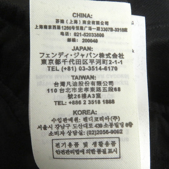 FENDI Pants FAB557 Main: 55% polyester, Main: 45% cotton Black type mens XL Used Authentic