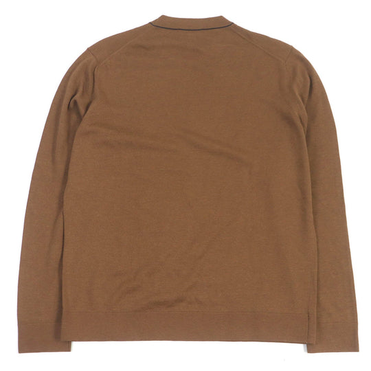Dunhill sweater Main: 56% silk, Main: 44% cotton Brown mens M Used Authentic