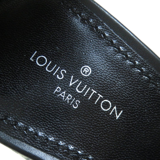 LOUIS VUITTON Sandals Main: Leather, Part: Embossed leather Black White Silhouette line Women 36 1|2 Used Authentic
