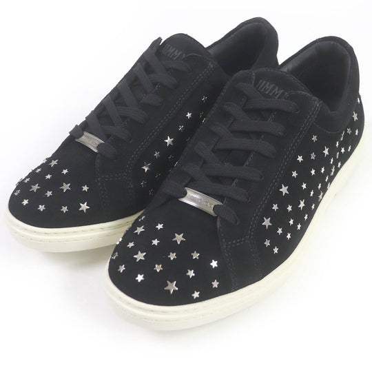 JIMMY CHOO Low cut sneakers Main: Suede leather black CASH mens 42 Used Authentic